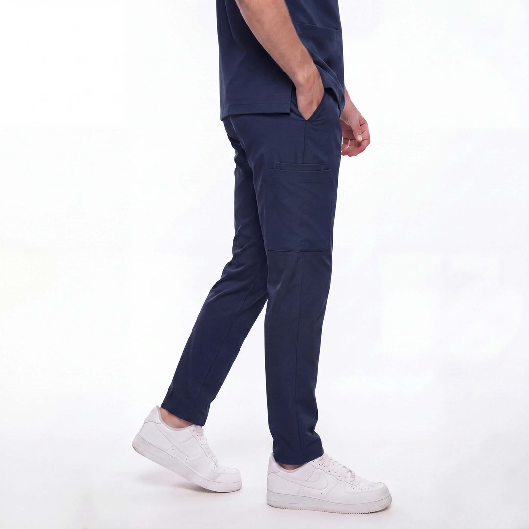 Likralı Zipper Seri Erkek Lacıvert Üniforma Üst