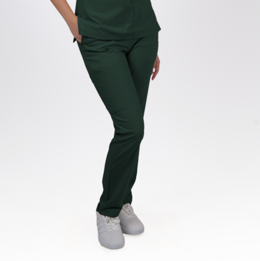 Premium Likralı Zipper Seri Kadın Avcı Yeşili Üniforma Alt