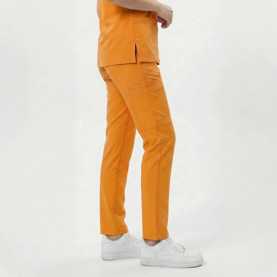 Likralı Zipper Seri Kadın Hardal Üniforma Takımı