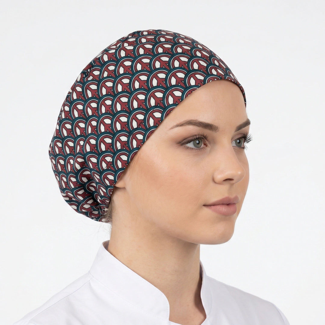 Yuvarlak Desenli Doktor Hemşire Bonesi - Unisex