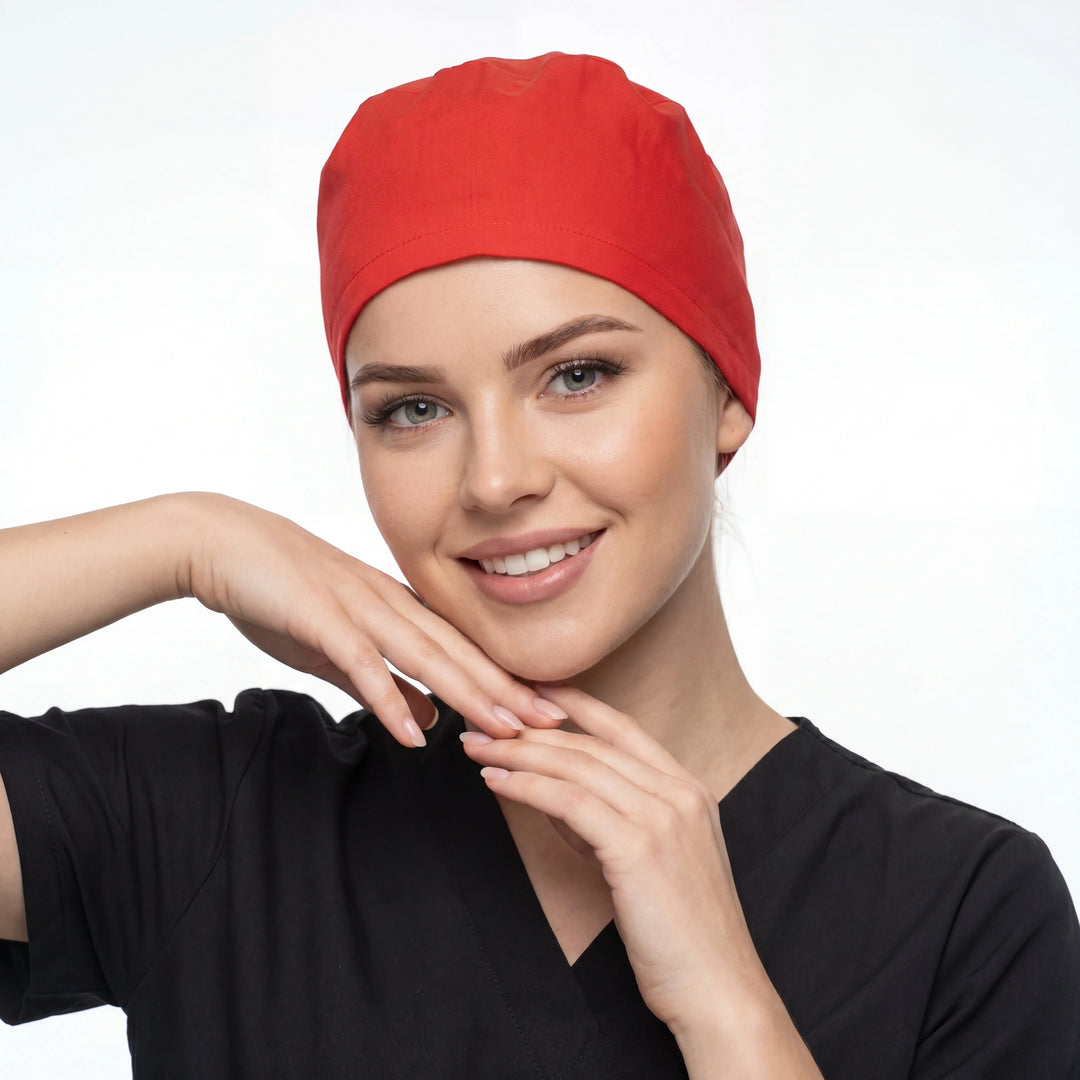 Kırmızı Doktor Hemşire Bonesi - Unisex