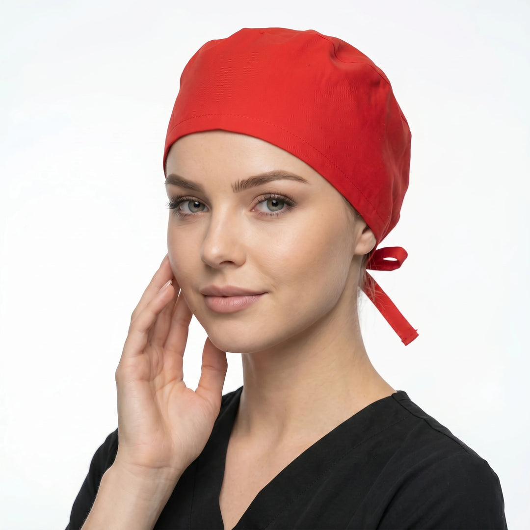 Kırmızı Doktor Hemşire Bonesi - Unisex