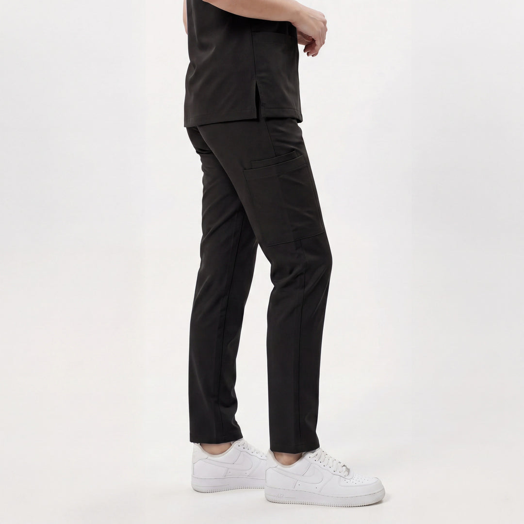 Premium Likralı Zipper Seri Kadın Siyah Üniforma Takımı