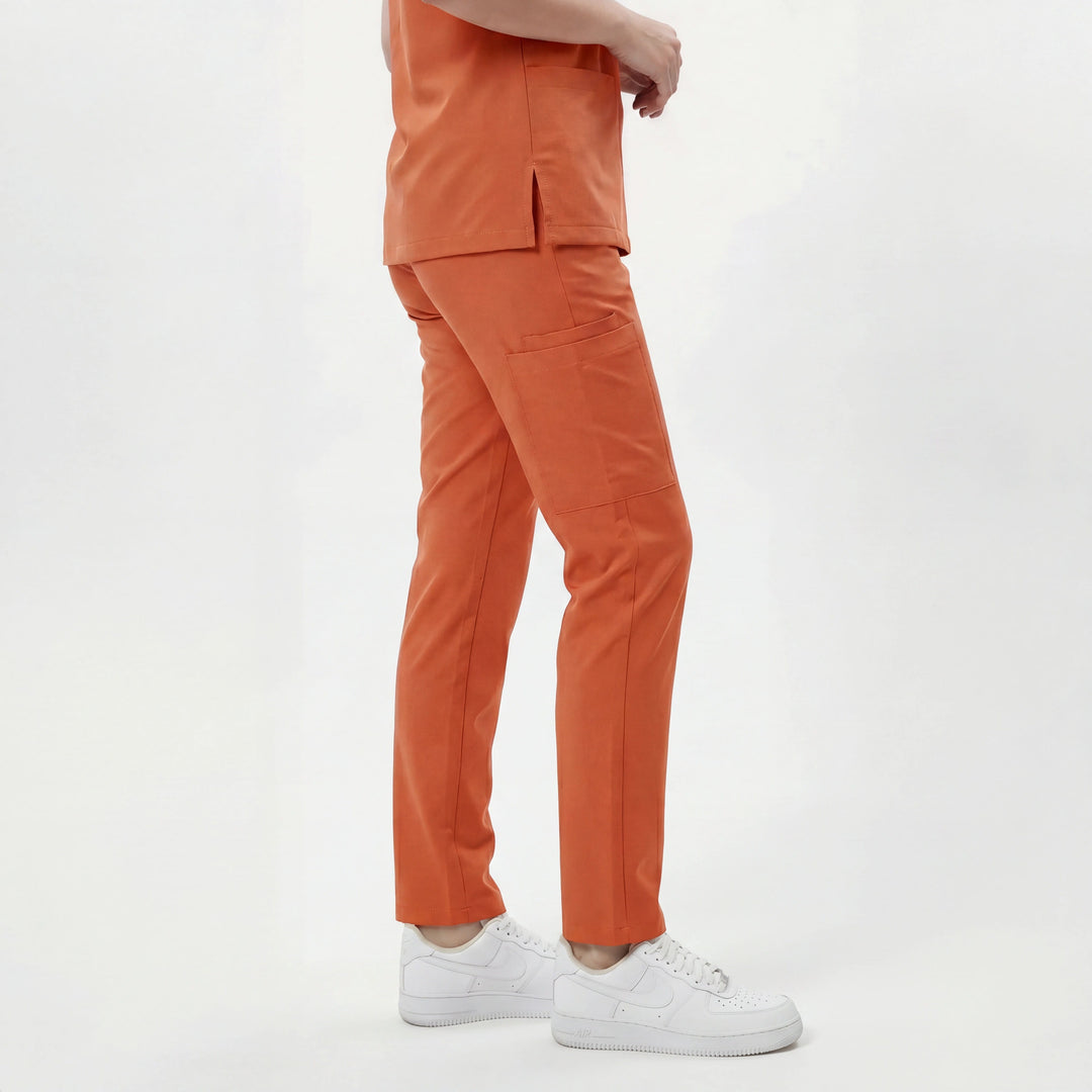 Premium Likralı Zipper Seri Kadın Kavun İçi Üniforma Alt