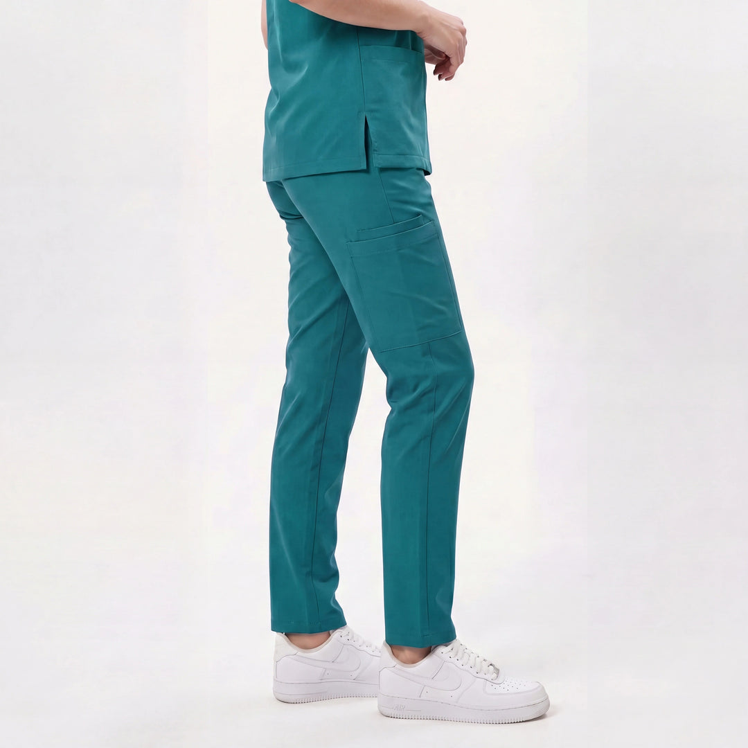 Premium Likralı Zipper Seri Kadın Cerrahi Yeşili Üniforma Alt
