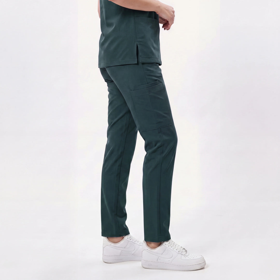 Premium Likralı Zipper Seri Kadın Avcı Yeşili Üniforma Takımı