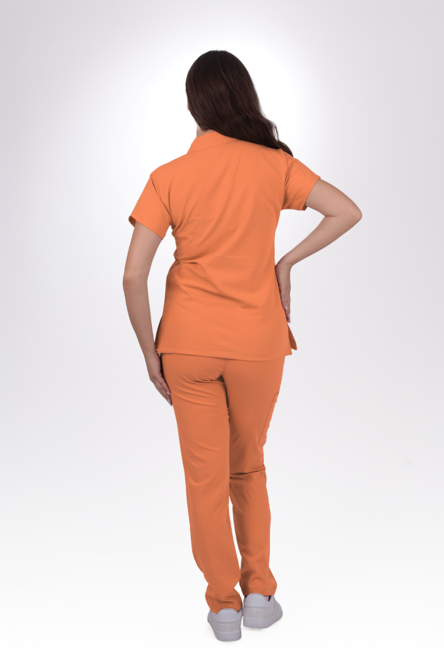 Premium Likralı Zipper Seri Kadın Kavun İçi Üniforma Takımı