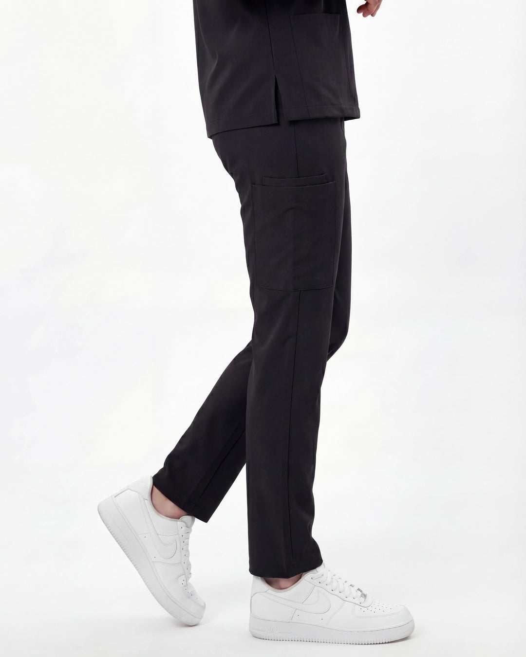 Premium Likralı Zipper Seri Erkek Siyah Üniforma Takımı